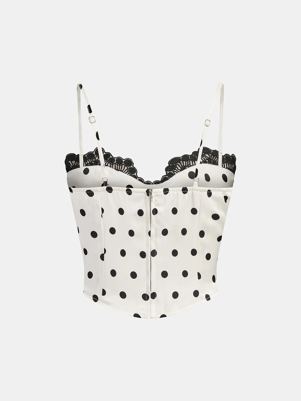 Polka Dot Lace Trim Cami Top & Skirt Sets - Picture 4 of 9